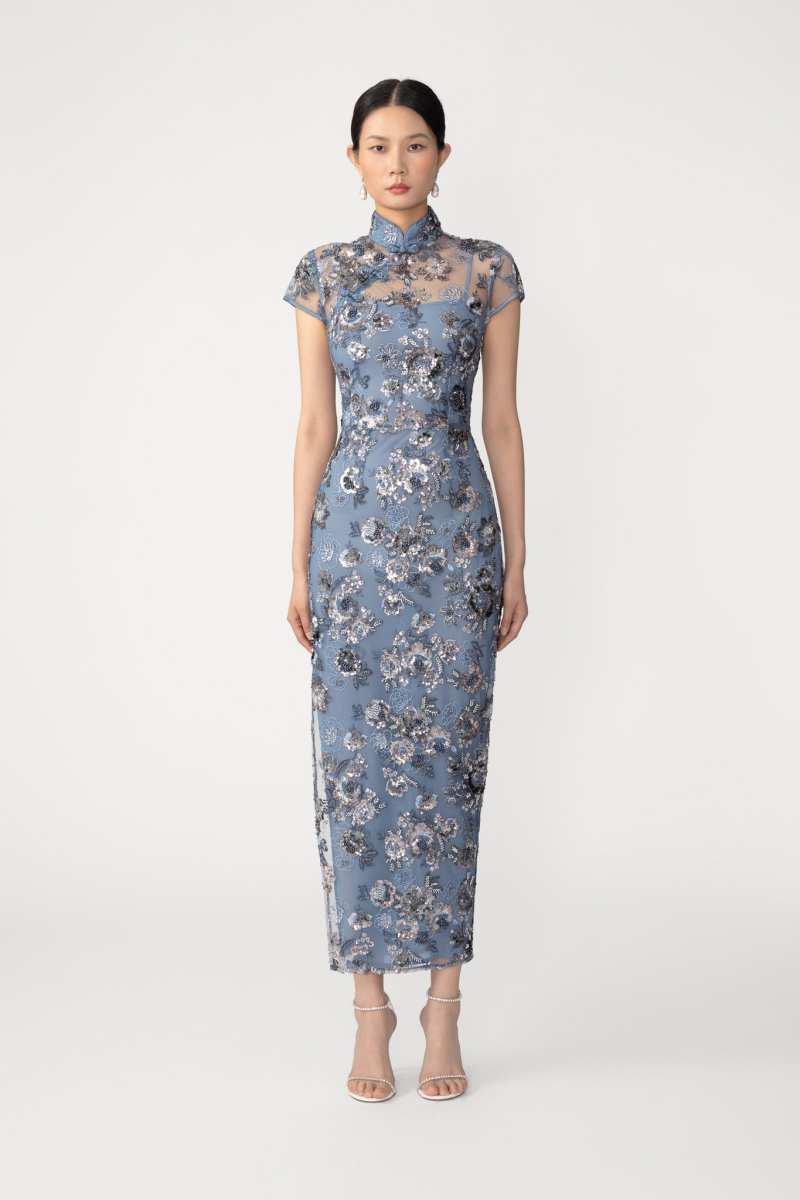 Adriana Embroidered Midi Dress